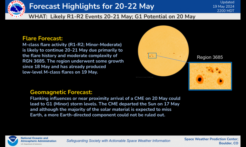 Forecast Highlights for 20-22 May, 2024
