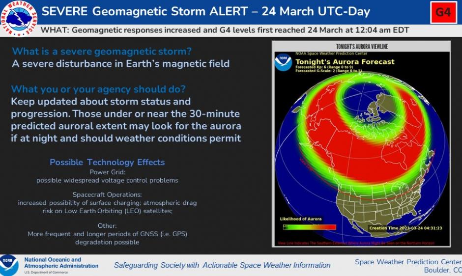G4 Alert on 24 March, 2023 UTC-Day