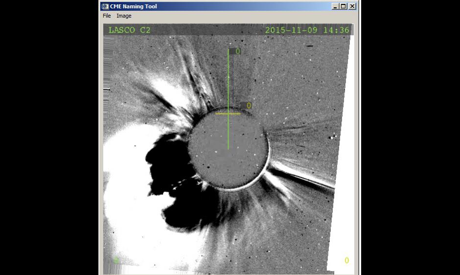 coronagraph imagery from the Large Angle and Spectrometric Coronagraph Experiment (LASCO) 