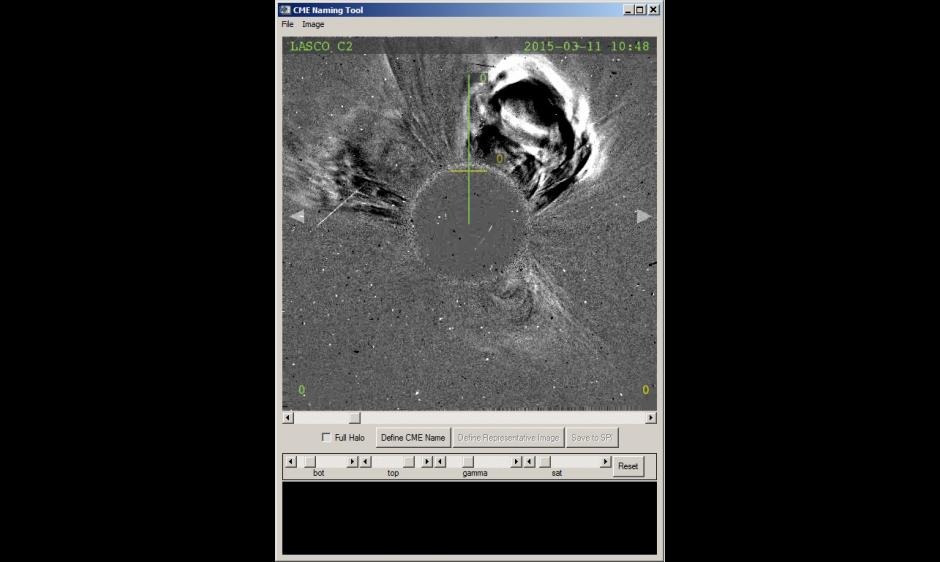 LASCO coronagraph image of filament eruption NNW