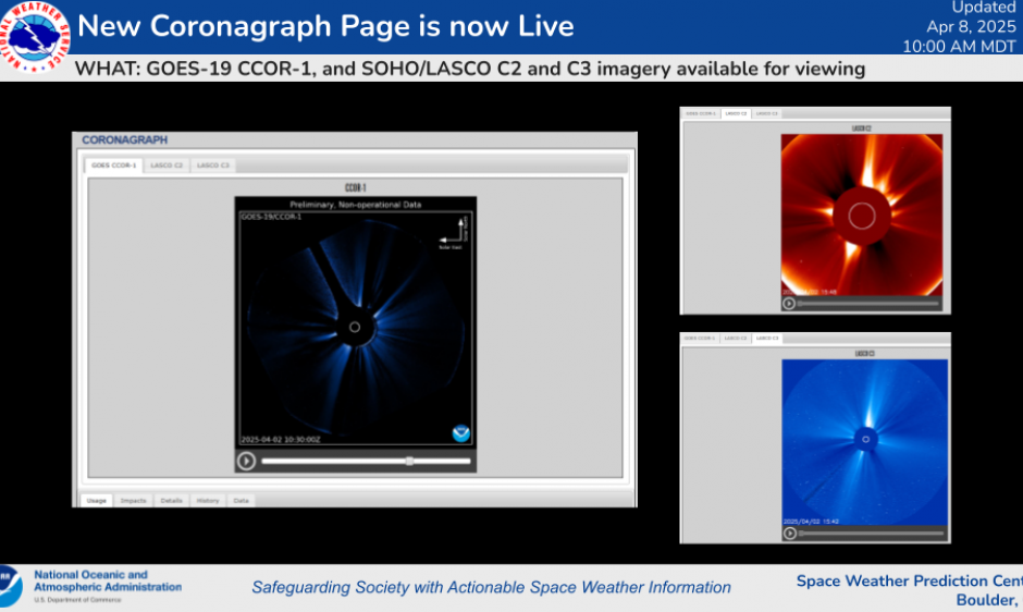 New Coronagraph Page Available