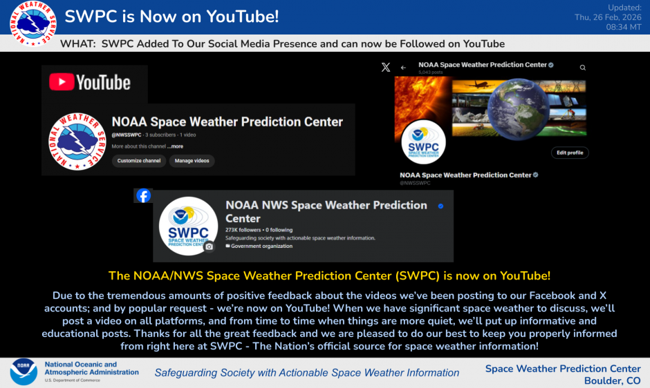 SWPC Is Now On YouTube!