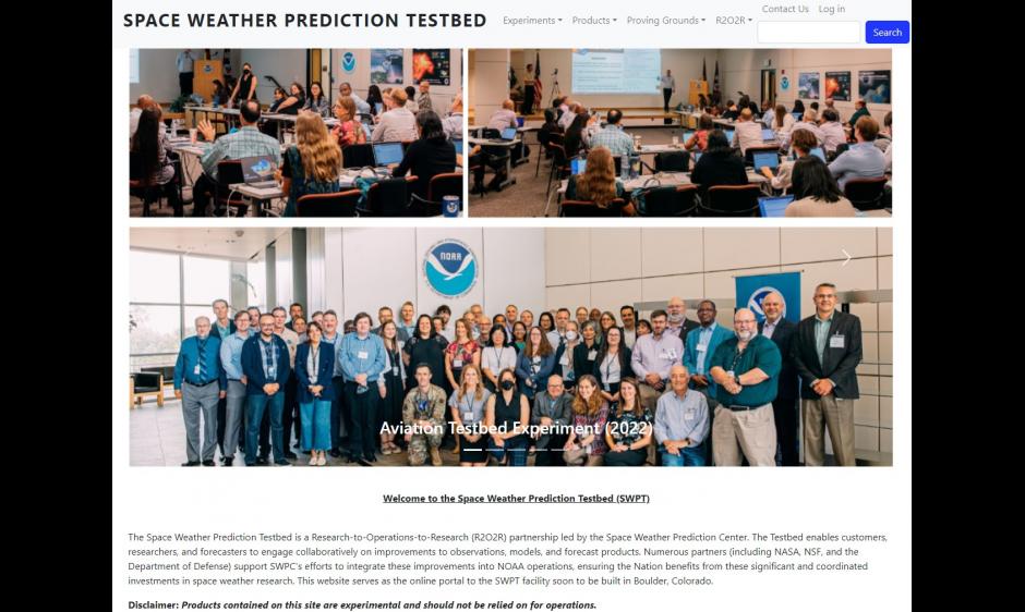 Space Weather Prediction Testbed Website Goes Live!