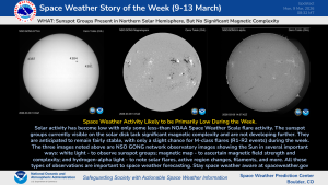 Low Solar Activity Anticipated During the Week (9 - 13 March)