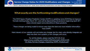 SCN for Upcoming JSON Modifications and Changes