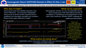 CME Arrival on 31 December
