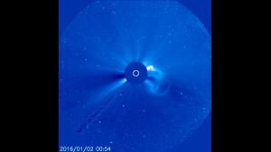 CME from 02 Jan 2016 in SOHO/LASCO C3 imagery