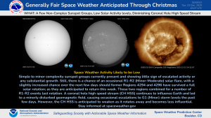 Mainly Fair Space Weather Expected Christmas Week