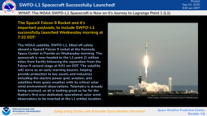SWFO-L1 Successfully Launched!