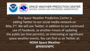 SWPC Twitter Information Announcement