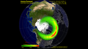 Ovation Auroral Model Forecast 13 April at 0245 UTC