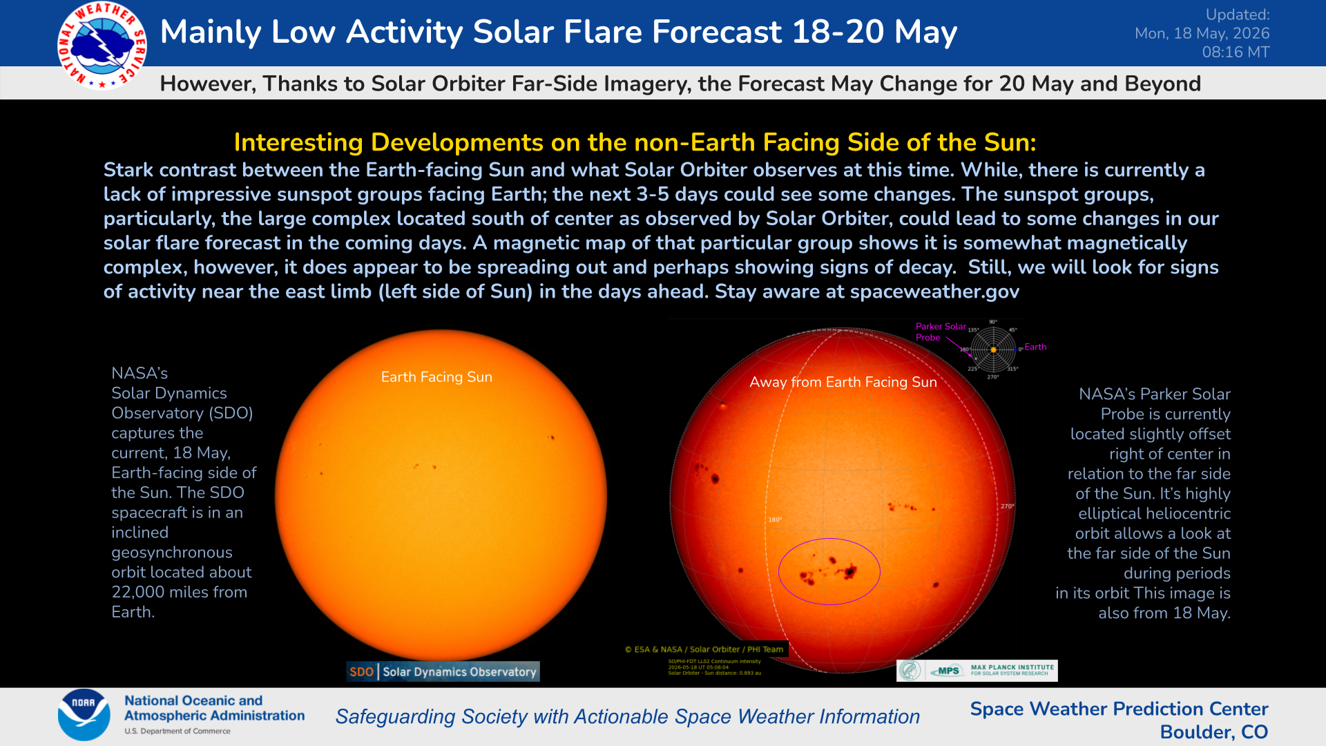 Near and Far Side Solar Imagery on 18 May 2026