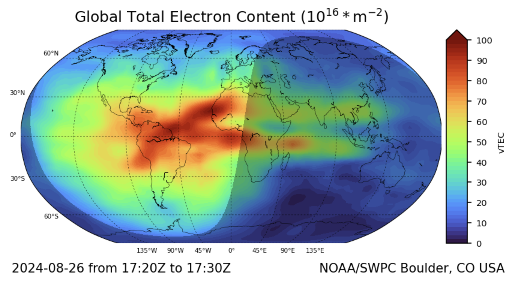 Experimental Global Total Electron Content (GloTEC) Ionospheric Model Available